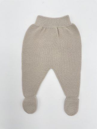 Polaina punto bobo beige