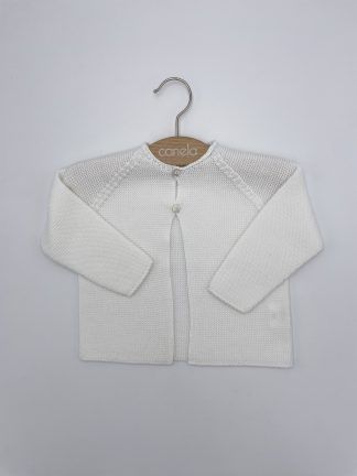 Chaqueta larga 2 botones blanco