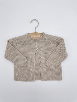 Chaqueta larga 2 botones beige
