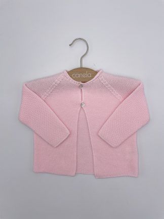 Chaqueta larga 2 botones rosa bebé