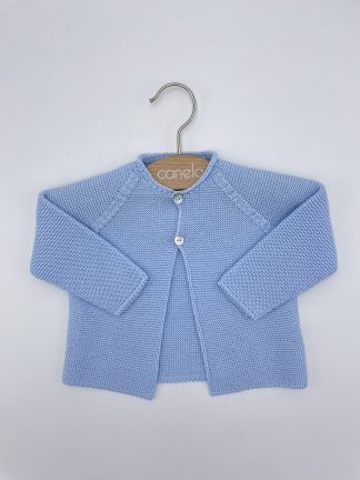 Chaqueta larga 2 botones celeste