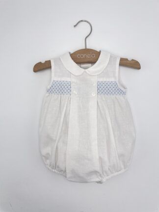 Pelele Fabio Blanco smock azul