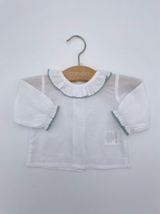Camisa Candy bordado verde empolvado