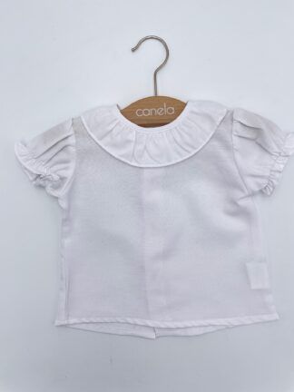 Camisa volante Oxford blanco