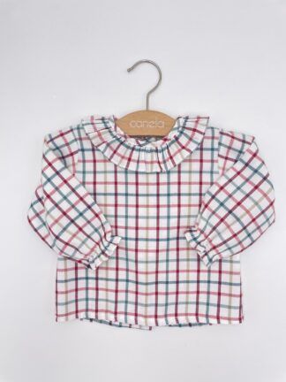 Camisa volante cuadro 092