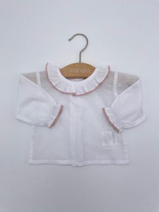 Camisa Candy bordado rosa