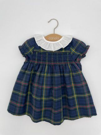 Vestido Cocó cuadro marino verde