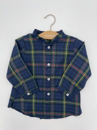 Camisa Maó cuadro marino verde